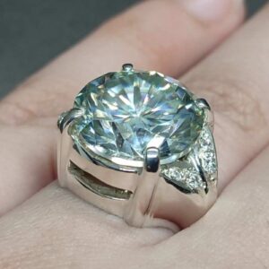 10 Carat Moissanite Women’s Solitaire Engagement Ring