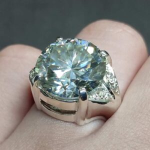 10 Carat Moissanite Women’s Solitaire Engagement Ring