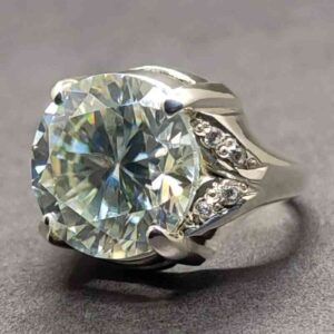 10 Carat Moissanite Women’s Solitaire Engagement Ring