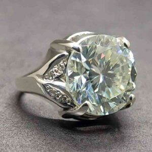 10 Carat Moissanite Women’s Solitaire Engagement Ring