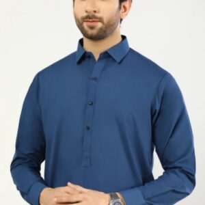 Men’s Blue Cotton Shalwar Kameez