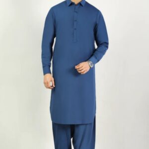 Men’s Blue Cotton Shalwar Kameez