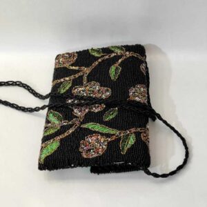Black Handmade Beaded Clutch Bag