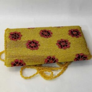 Yellow Handmade Beaded Bag