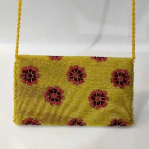 Yellow Handmade Beaded Bag