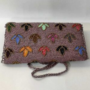 Dusty Pink Beaded Clutch