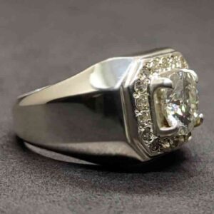 2 Carat Moissanite Men’s Engagement Ring