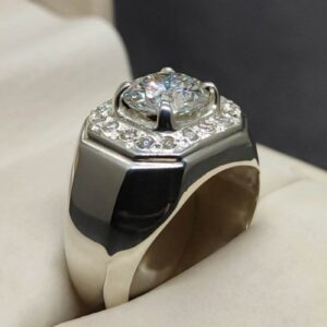 2 Carat Moissanite Men’s Engagement Ring