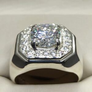 2 Carat Moissanite Men’s Engagement Ring