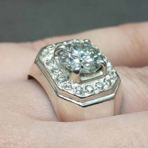 2 Carat Moissanite Men’s Engagement Ring