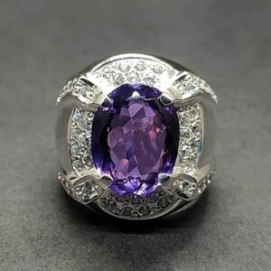 Amethyst Channel Set Ring