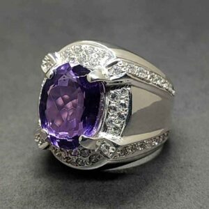 Amethyst Channel Set Ring