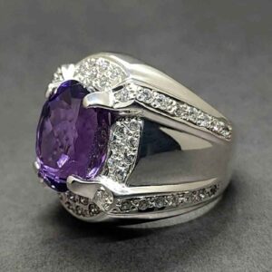 Amethyst Channel Set Ring