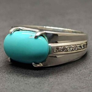 Nishapuri Feroza 925 Silver Ring