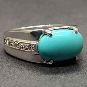 Nishapuri Feroza 925 Silver Ring