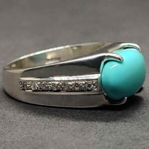 Nishapuri Feroza 925 Silver Ring