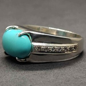 Nishapuri Feroza 925 Silver Ring