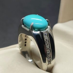 Nishapuri Feroza 925 Silver Ring