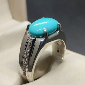 Nishapuri Feroza 925 Silver Ring