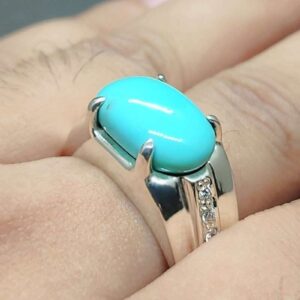 Nishapuri Feroza 925 Silver Ring