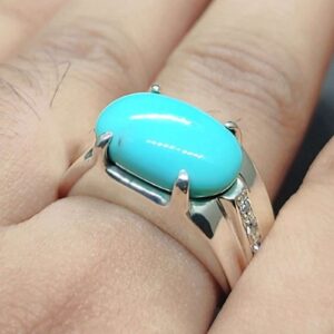 Nishapuri Feroza 925 Silver Ring