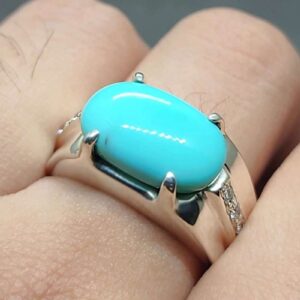 Nishapuri Feroza 925 Silver Ring