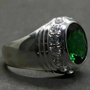 Green Lab Zircon Sterling Silver 925 Ring