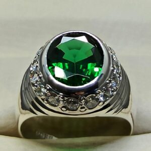 Green Lab Zircon Sterling Silver 925 Ring