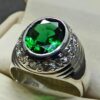Green Lab Zircon Sterling Silver 925 Ring