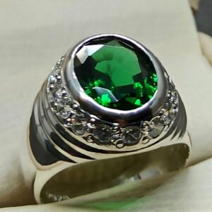 Green Lab Zircon Sterling Silver 925 Ring