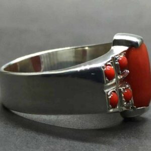 Australian Deep Red Coral Men’s Heavy Ring