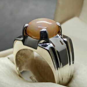 5 Carat Fire Opal Mens Ring
