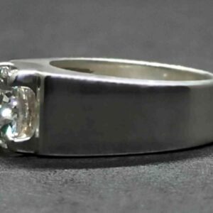 2 Carat Moissanite Men’s Plain Ring