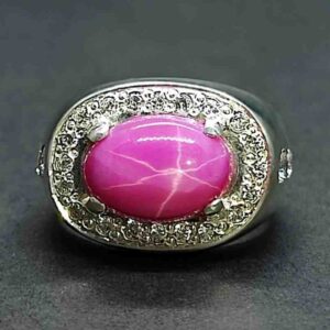 9 Carat Star Ruby Women Ring
