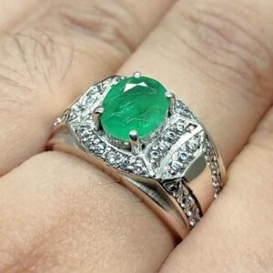 Zambian Emerald Men’s Channel Set Ring
