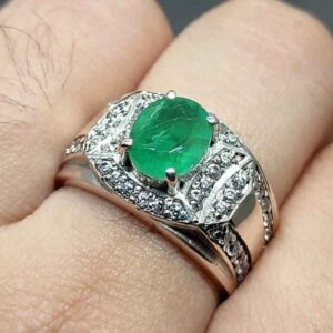 Zambian Emerald Men’s Channel Set Ring