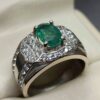 Zambian Emerald Men’s Channel Set Ring