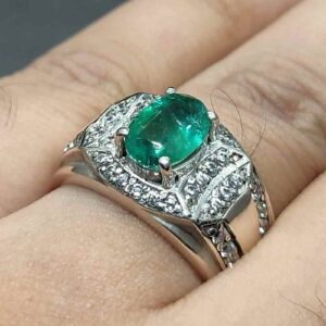Zambian Emerald Men’s Channel Set Ring