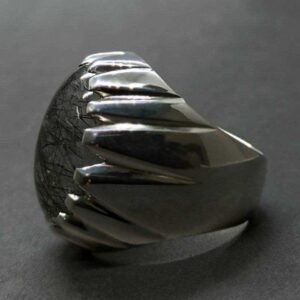 Rutilated Quartz Muh e Najaf Mens Ring