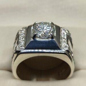 2 Carat Moissanite Men’s Engagement Ring