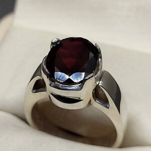 7 Carat Oval Cut Garnet Women’s Solitaire Ring