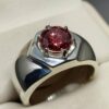 2 Carat Red Moissanite Men’s Star Shape Ring