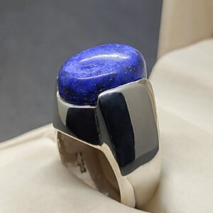 12 Carat Lapis Lazuli Men’s Plain Ring
