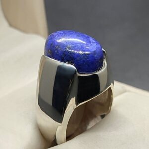 12 Carat Lapis Lazuli Men’s Plain Ring