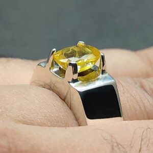 Natural Ceylon Yellow Sapphire Men’s Ring