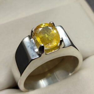 Natural Ceylon Yellow Sapphire Men’s Ring