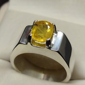 Natural Ceylon Yellow Sapphire Men’s Ring