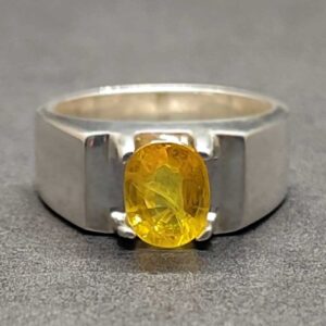 Natural Ceylon Yellow Sapphire Men’s Ring