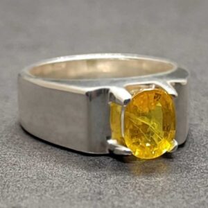 Natural Ceylon Yellow Sapphire Men’s Ring