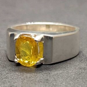 Natural Ceylon Yellow Sapphire Men’s Ring